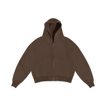 BROWN ZIP-UP